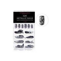 Metalowe tipsy na paznokcie Metallic Nails - Heavy Metal